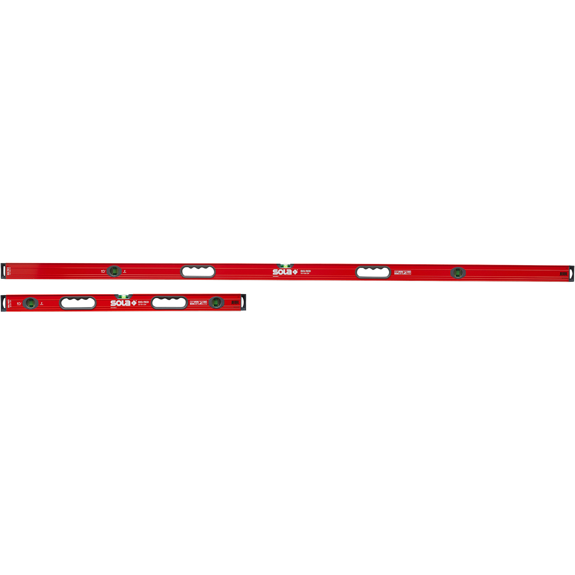 SOLA Box Beam Level Set - 78in. & 32in., 3 Vials, Heavy-Duty, Model# LSB7832